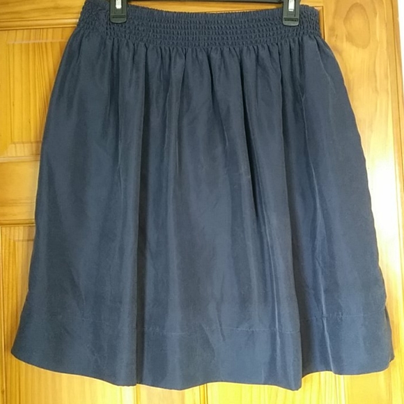 Talbots Dresses & Skirts - Talbots Silk Skirt Navy 1Xp